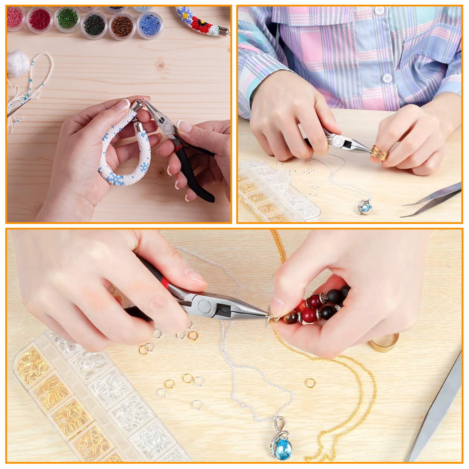 Jewelry Making Supplies Kit with Jewelry Wires and Jewelry Findings Starter Kit  Jewelry Beading Making and Repair Tools Kit - AliExpress