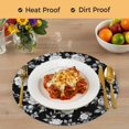thumbnail image 4 of Black Rose Round 15 Inch Placemats Set of 8, Vintage Pastoral Botanical Floral Leaves Vines HeatResistant Non Slip Place Mats for Dining Table, Wipeable Braided Kitchen Table Mats for Housewarming, 4 of 9