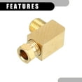thumbnail image 7 of Unique Bargains 1 Pc M10x1 Universal 90 Degree Elbow Brass Fitting Compression - Car Fitting Connector Adapter - Brass Gold Tone 6mm, 7 of 7