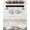 thumbnail image 3 of Easter Rabbits Eggs Kitchen Dish Towels for Drying Dishes Set of 2, Watercolor Floral Daisy Bunny Bow Spring Waffle Weave Microfiber Hand Tea Bathroom Towels Quick Dry & Absorbent Towel 15.7x23.6, 3 of 7