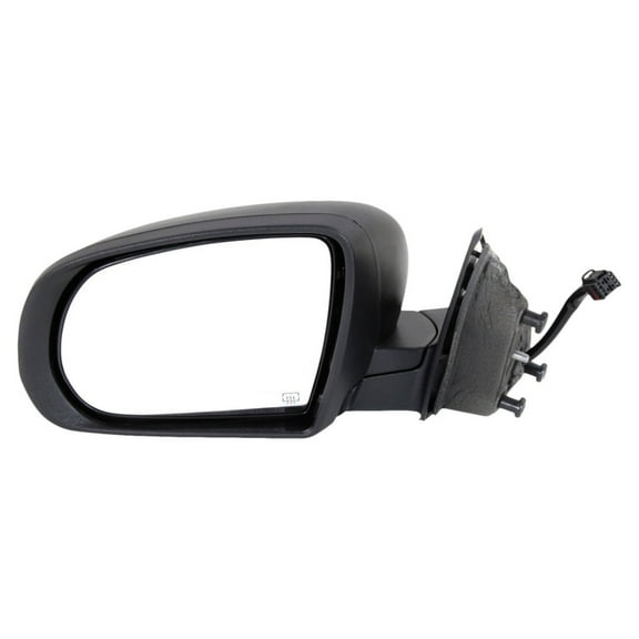 For Jeep Cherokee 2014 15 16 17 2018 Door Mirror Driver Side | Power Glass | Heated | Manual Folding | Textured Black | Replacement For CH1320373 | 68164061AD