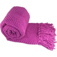 thumbnail image 1 of Home Soft Things Knitted Tweed Throw Couch Cover Blanket, 50 x 60, Violet, 1 of 5