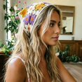 thumbnail image 3 of Crochet Hair Scarf,Cute Crochet Headband,Floral Hair Scarf, Bohemian Triangle Bandana Set for Women,Daily Styling,Photography,Outdoor,Travel, 3 of 5