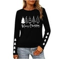 thumbnail image 2 of Craaazy Christmas Round Neck Long Sleeve Xmas Printed Shirts Funny Merry Christmas Sweatshirt Women's Tops Gifts, 2 of 9