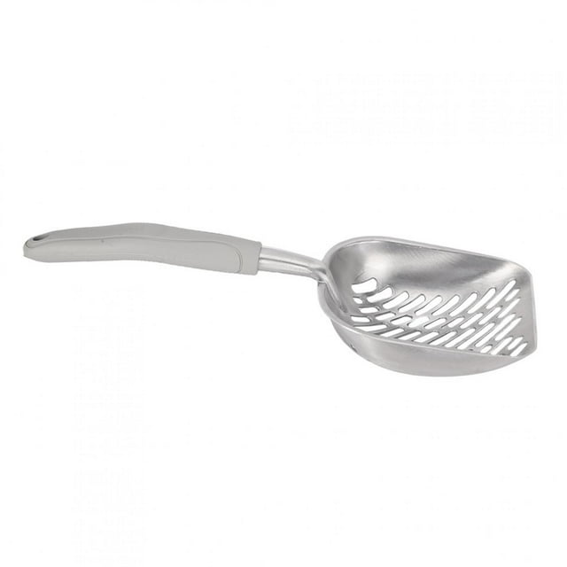 Catada de Para Gato, Buque de Cabecera de Gatito de Acero inoxidable, Basura de la de Metal de Metal de Gato, Pala Profunda, Espátula de Mascota, Con ergonómico para Caja de Para