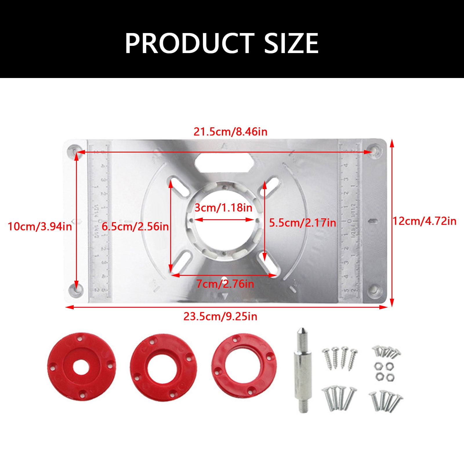 Efficient Woodworking Router Table Insert Plate For Trimming Milling Tasks Home Workshops and Studios Easy Installation
