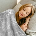 thumbnail image 6 of Christmas Fuzzy Blanket 60 x 50 Inch Grey White Snowflake Throw Blanket for Winter Holiday Home Chair Sofa Couch Bed, 6 of 6