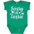 thumbnail image 3 of Inktastic Saint Patrick's Day Sassy Lil' Lassie with Shamrocks Boys or Girls Baby Bodysuit, 3 of 5