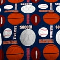 thumbnail image 6 of Dream Factory All Sports Full 7 Piece Comforter Set, Printed Pattern, Polyester, Microfiber, Navy, 6 of 8
