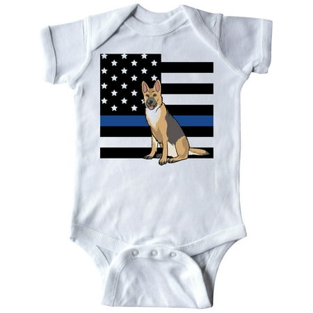 

Inktastic Police K 9 Blue Line Flag Gift Baby Boy or Baby Girl Bodysuit