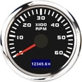 thumbnail image 1 of 52mm Pointer Tachometer 0-3000/ 4000 RPM With LCD Hour Meter For Car Boat Yacht Waterproof Tachometer Gauge With Red Backlight ,Easy to Calibrate, 1 of 7