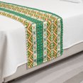 thumbnail image 2 of Colorful Bed Runner, Colorful Local Motif Pattern Print, Decorative Accent Bedding Scarf for Hotels Homes and Guestrooms, Twin, Pistachio Green Orange, by Ambesonne, 2 of 2