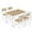 Natural-A, variant on HSUNNS Kitchen Table and Chairs Set for 4, 43 Inch Farmhouse Rectangle Kitchen Table Dining Room Set for 4 Breakfast Nook, Small Places, Restaurant, Natural