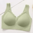 thumbnail image 5 of HOMBOM Soft Cup Bras for Women Full-Figure Push-Up No Underwire Plus Size Bras No Underwire Green Wireless Brassiere 40ABC, 5 of 5