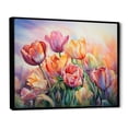 thumbnail image 2 of Designart "Sunset Glow Among Tulips II" Tulips Floater Framed Wall Decor, 2 of 5