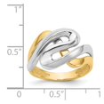thumbnail image 3 of Auriga Fine Jewelry 14K Two-Tone Gold Swirl Ring for Women Size 6, 3 of 6