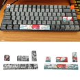 thumbnail image 5 of Tecla PBT de coral marino para teclados mecánicos, perfil OEM, 5 lados, sublimación de tinta, 4 piezas, B, 5 of 5