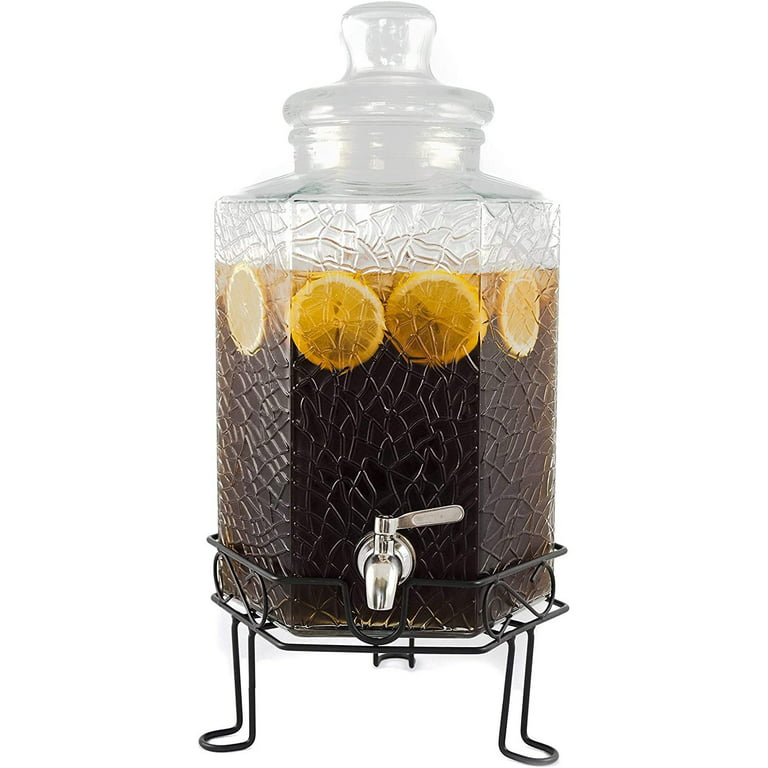 Elegant Double Beverage Dispenser On Stand w/Leak-Free Spigot, Each Vat  Holding 1 Gallon of Liquid - Perfect for Serving Drinks - AliExpress