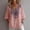 Pink, variant on Linen Shirt For Women Embroidered V Neck 3/4 Length Sleeve Top for Women Ethnic Style Shirts Summer Cotton Blouse for Women Trendy Beach Vacation Clothes White S