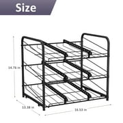Pantry Can Organizer, Stackable 2, Stacking Can Dispenser, Holds 36 Cans, For Pantry, Kitchen, Black