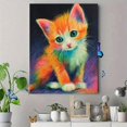thumbnail image 4 of Kitten Cat Canvas Print Wall Art for Living Room Bedroom Office Cafe Nursery Apartment Home Decor, 4 of 8