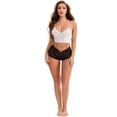 thumbnail image 5 of DARING DIVA Women's Underwear Mid Waisted Hollow Out Breathable Panties L Black, 5 of 6