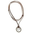 thumbnail image 1 of Cadena de cordón de cuero Hombres Mujeres Colgante vintage Colr de Hugo Collar colgante retro para hombres, 1 of 10