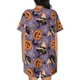 thumbnail image 6 of Fotbe Vintage Halloween Black Cat Print Pajama Set for Women 2 Piece Loungewear Short Sleeve Tops and Shorts Set Soft Sleepwear-XX-Large, 6 of 7