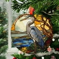 thumbnail image 2 of Blue Heron: Ornament Style Wall or Window Hanging, 2025, Holiday Decoration, Seasonal Keepsake Gift, Unique Collectible, Window Hanging, Home Decor 2025, Festive Home Accent,, 2 of 5