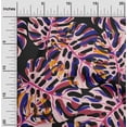thumbnail image 2 of oneOone Cotton Cambric Black Fabric Tropical Leaf Craft Projects Decor Fabric Printed By The Yard 56 Inch Wide, 2 of 5