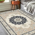 thumbnail image 6 of 3'x5' bedroom rug boho floral area rug foot rug abstract runner rug carpet for bedroom, 6 of 9