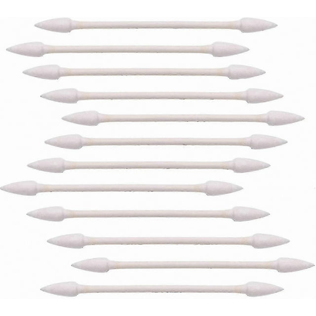 200 Count Double-Tip Cotton Swabs with Paper Sticks, Pointed Shape for Precision Tasks