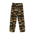 thumbnail image 5 of Goofa Yellow Excavator Printed Soft Pajama Pants for Men, Wide Leg Comfy Casual Lounge Yoga Pants-X-Large, 5 of 9