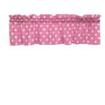 thumbnail image 2 of cotton polka dots window valance 58 wide white on pink, 2 of 2