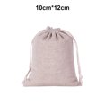 thumbnail image 3 of Langgg Cotton Linen Storage Bag Reusable Rectangular Solid Color Jewelry Underwear Cosmetic Household Drawstring Pouch Pocket 8x10cm 10x12cm, 3 of 6