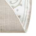 thumbnail image 6 of Unique Loom Hermitage Collection Area Rug - Gala (6' Round Snow White/Beige), 6 of 6
