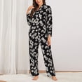 thumbnail image 2 of Fotbe Daisies Flowers Conjunto de Pijama de Manga Larga para Mujer con Estampado, Ropa de Dormir de 2 Piezas, Conjunto de Casa Suave y Cómodo con Bolsillos-X-Large, 2 of 7