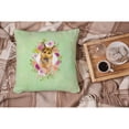 thumbnail image 4 of Carolines Treasures CK4307PW1414 German Shepherd 2 Green Flowers Fabric Decorative Pillow  14Hx14W multicolor, 4 of 4