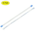thumbnail image 1 of Unique Bargains 10pins Flexible Flat Cable FPC FFC A Type Ribbon Cable for Audio DVD Player Laptop PE White 10Pcs, 1 of 4