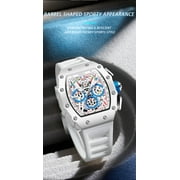 Mens Automatic Watch Multifunctional Fashion 30M Waterproof Quartz Mens Watches Silicone Band Sports Watch