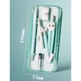 thumbnail image 2 of 9PCS/Set Plastic Multi-Function Set Square Transparent Eraser Mechanical Pencil Ruler Set Pencil Compass Kit Measuring Ruler Protractor GREY, 2 of 8