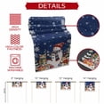 thumbnail image 6 of Christmas Snowflakes Xmas Tree Snowman on Blue Table Runner 13x70in Non-Slip Cotton Linen Table Runners, Winter Squirrel Cat Dresser Scarves TableRunner for Dinner Kitchen Dining Wedding Party, 6 of 9