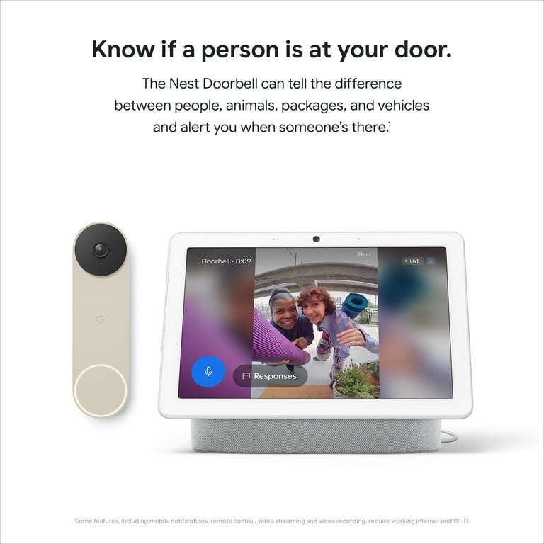 Google Nest Home Wireless Doorbell (Battery) (Linen