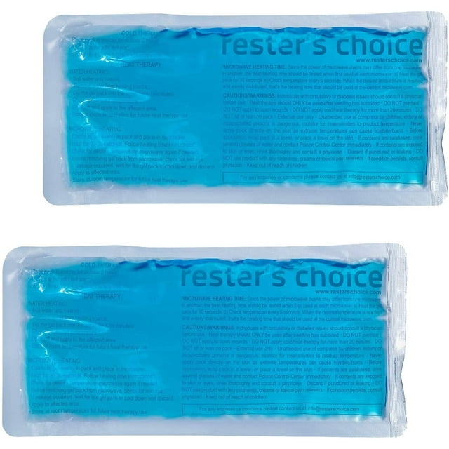 Gel Cold & Hot Packs (2-Piece Set) 11” x 5.5” in. Reusable Warm or Ice Packs for Injuries