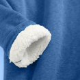 thumbnail image 5 of FAVIPT Plus Size Fleece Sweatshirts for Women Warm Winter Soft Sherpa Lined Pullover Crewneck Solid Color Sweatshirt Thermal Loungewear Tunic Tops 2024 Blue,XXXL, 5 of 7