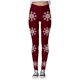 thumbnail image 1 of MKLEKYY Leggings navideños con estampado de copos de nieve para mujer, pantalones de yoga para fitness y deportes., 1 of 4