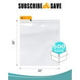 thumbnail image 2 of Clear Jumbo Zipper Bags, 2 Mil Poly Seal Top, 500 Count, 22 x 24 in, 2 of 8