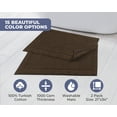 thumbnail image 3 of Hawmam Linen Brown Bath Mats, 21 x 34 inches, Pack of 2 - 100% Ring Spun Cotton, Banded Design, Highly Absorbent, Machine Washable for Bathroom Floor, 3 of 6