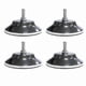 thumbnail image 2 of 4 Pcs Billiard/ Leg Levelers 5 Inch Metal Game Table Leg Levelers Heavy Duty Leveling Feets For Banmo, 2 of 5