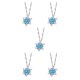 thumbnail image 1 of Collar con colgante de cristal de copo de nieve Qarigey para Mujer Zirconia 46cm, 1 of 4